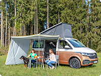 The TOP-SAIL side panel can be attached to each side of the awning.