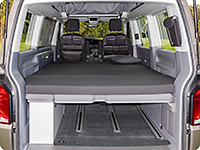 iXTEND folding bed for VW T6.1/T6/T5 California Beach and Multivan (UK=Caravelle)