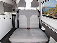 Second Skin para el banco de 2 asientos con cinturón de seguridad de los VW Grand California en el diseño "Valley/Palladium"
