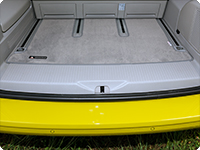 Velour carpet for boot VW T6.1/T6/T5 Multivan (UK: Caravelle) and California Beach (as from 2010) with 3-seater bench.
