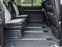 Velour carpet VW T6.1/T6/T5 Multivan passenger compartment, design "Titanium Black"