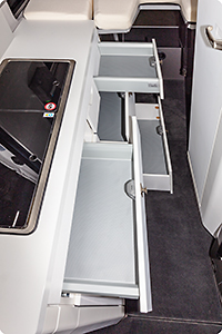 Antirutsch-/Schutzmatten für die Schubladen der Küchenzeile im VW Grand California 680, 4er-Set, einlegefertig