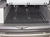 Velour carpet for boot VW T6.1 California Beach with 2-seater bench, design "Titanium Black"