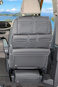 UTILITY para los asientos de la cabina VW T7 Multivan, disegño "Cuero Raven"