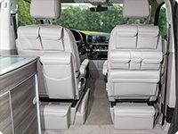 MULTIBOX CarryBag inside the VW T6 California Ocean, "Leather Moonrock Grey".