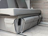 UTILITIES para la cajonera del banco W T6/T5 California Ocean, Coast, Comfortline, Trendline, diseño "Cuero Gris Moonrock"