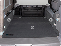 Protección para el maletero VW T6.1 California Ocean/Coast, diseño "Negro Titanio"