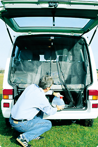 FLYOUT Insektenschutz für VW T4 California Coach Schiebetür